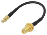 Cablu MCX tată la SMA mamă 100mm