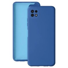 Husa protectie Flippy pentru Samsung A22 5G Liquid Silicone Albastru Inchis foto