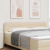 Cumpara ieftin Tablie LED cu benzi LED cu headboard Crem 180 cm tesatura