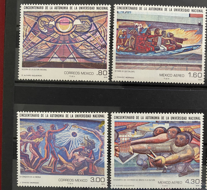 PC267 - Mexic 1979 Arta/ Pictura/ Aniversare, serie MNH, 4v