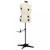 Manechin Croitorie Reglabil L (44-50) Crem vidaXL, Forma Rochie Dama, Bust 112-127cm, Talie 94-109cm, Sold 117-132cm