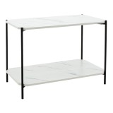 Cumpara ieftin Masuta de cafea Mara MDF alb aspect marmura - negru 80x40x55cm