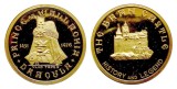 v688 MEDALIA DRACULA VLAD TEPES CASTELUL BRAN BRONZ 37mm 24g gravor Vasile Gabor UNC PROOF NECIRCULATA