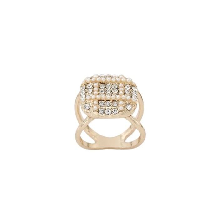 Inel pentru esarfa cu cristale si perle