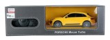 Masina cu Telecomanda Porsche Macan Turbo Rastar, Scara 1:24, Galben. Model Oficial cu Licenta, Directii Multiple, 3 ani+