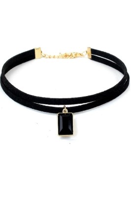 Choker Mystyle Fashion Black Duble Delux - Colier elegant pentru gat foto
