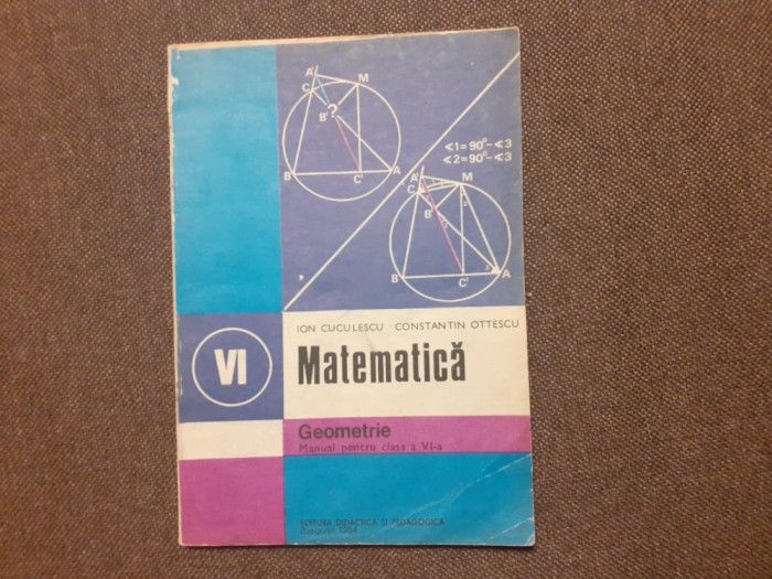GEOMETRIE MANUAL PENTRU CLASA A VI A ION CUCULESCU 1984