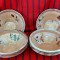 Set (1) 4 castroane de lut traditionale romanesti, ceramica pictata de 100 ani