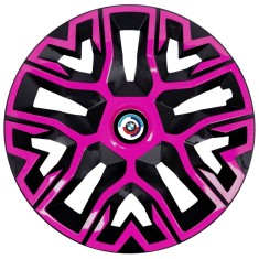 Set 4 Capace Roti 15 inchi (R15), Best Roz-Negru, Compatibile Cu BMW Nou