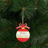 Decor brad - Merry Christmas - 8 x 10 cm 58247B, Family Pound