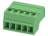 Regletă de conexiuni deconectabilă, mufă, 5 pini, 3,81 mm