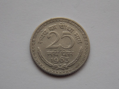 25 PAISE 1963 INDIA foto