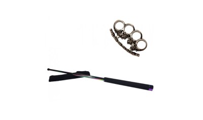 Set baston telescopic 66 cm + pumnal craniu foto