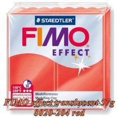 FIMO Effect 57g Translucent Roșu translucent