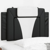 VidaXL Pernă pentru tăblie pat, negru și alb, 80 cm, piele artificială