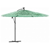 Umbrela soare de gradina cu stalp din otel verde 290x290x238 cm