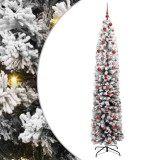 vidaXL Brad de Crăciun artificial Verde 210 cm PVC și oțel și plastic 3395031