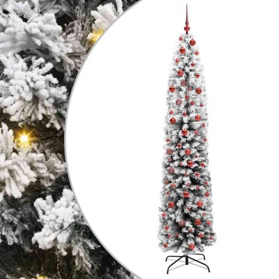 vidaXL Brad de Crăciun artificial Verde 210 cm PVC și oțel și plastic 3395031 foto