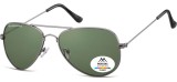 Cumpara ieftin Ochelari de soare polarizati unisex Montana Eyewear MP94C Gunmetal, lentile G15, protectie UV, rame metalice, gri, 57-17-135