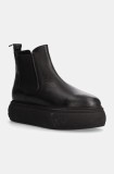 Steve Madden ghete chelsea de piele Hazel femei, culoarea negru, cu platforma, izolare usoara, SM11003088