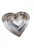 Set 3 Tavi Tort Inima 3 Etaje Metal Argintiu, Cuptor Compatibil, 20/15/10cm, Prajituri