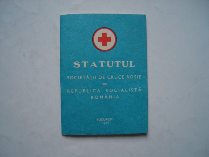 Statutul Societatii de cruce rosie din RSR 1973