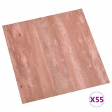 Cumpara ieftin Placi de pardoseala autoadezive, 55 buc., rosu, PVC, 5,11 m&sup2;