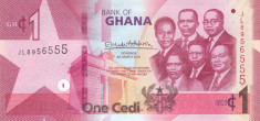 Bancnota Ghana 1 Cedi 2019 - P45 UNC foto