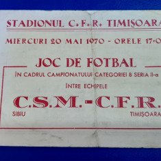 program CFR Timisoara - CSM Sibiu