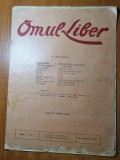 Revista omul liber 1 noiembrie 1923-anul 1,nr. 1 - prima aparitie