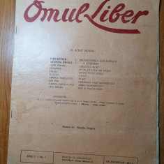 revista omul liber 1 noiembrie 1923-anul 1,nr. 1 - prima aparitie