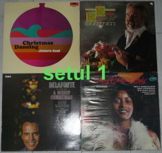 vinil set 4 discuri la 165 lei,colinde straine,Baez,K Rogers,NKOTB,Christmas foto