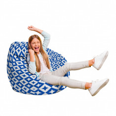 Fotoliu Puf Bean Bag tip Para L oriental stars blue