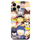 Husa compatibila cu Apple iPhone 15 Pro, Viceversa, model South Park characters pattern , Silicon, TPU, Transparent, Carcasa