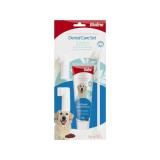 BIOLINE KIT DENTAR PASTA+PERIUTA AROMA VITA PENTRU CAINI 100G