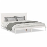 Cumpara ieftin Cadru pat foarte lung fara saltea, alb, 200x210 cm lemn masiv
