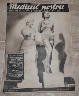 Revista Medicul nostru, anul I, nr.20/1937 foto
