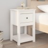 VidaXL Noptieră, alb, 40x35x61,5 cm, lemn masiv de pin 821731