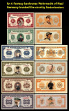 6 Fantezy banknote Olanda ocupatie WW2 Germania