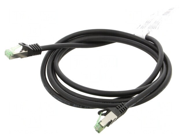 Patch Cord S/FTP Cat 8.1 Negru 2m LSZH