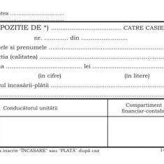 Dispozitie Plata Casierie, Format A6, Autocopiativ, 50 Set/carnet