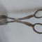 Clește vintage tip foarfeca, placat cu argint, pentru prăjituri sau produse de patiserie, 22cm