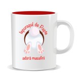 Cana personalizata pentru Paste, Iepurasul de Paste adora musafirii