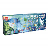 Cumpara ieftin Puzzle pentru copii fotoluminescent Viata acvatica (200 piese, 1.5m), Hape