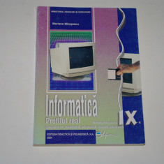 Informatica - profilul real - Clasa a IX - a - Milosescu