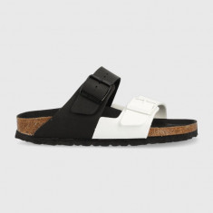 Birkenstock papuci Arizona Split femei, culoarea negru, 1019712 1019712-Blk/Whit