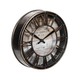 Ceas de perete, 20 cm, Cifre Romane, Plastic, culoare bronz, ATU-087612