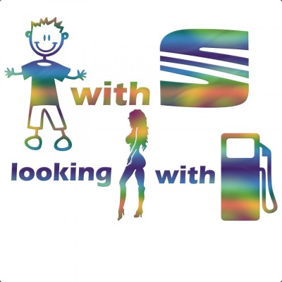 Sticker Seat , zBaiat cu Masina Caut Fata cu Benzina, , Autocolant Amuzant pentru Tuning Auto foto