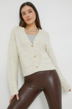 Abercrombie &amp; Fitch cardigan din amestec de lana femei, culoarea bej, light