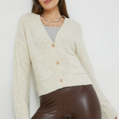 Abercrombie & Fitch cardigan din amestec de lana femei, culoarea bej, light